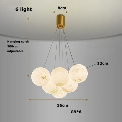 Zynella marble pendant light luxury