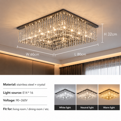 Kade Crystal Modern Chandelier | Zynella Interior