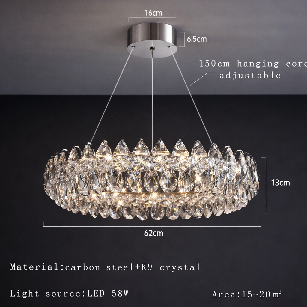 Celestial Glow K9 Crystal Chandelier