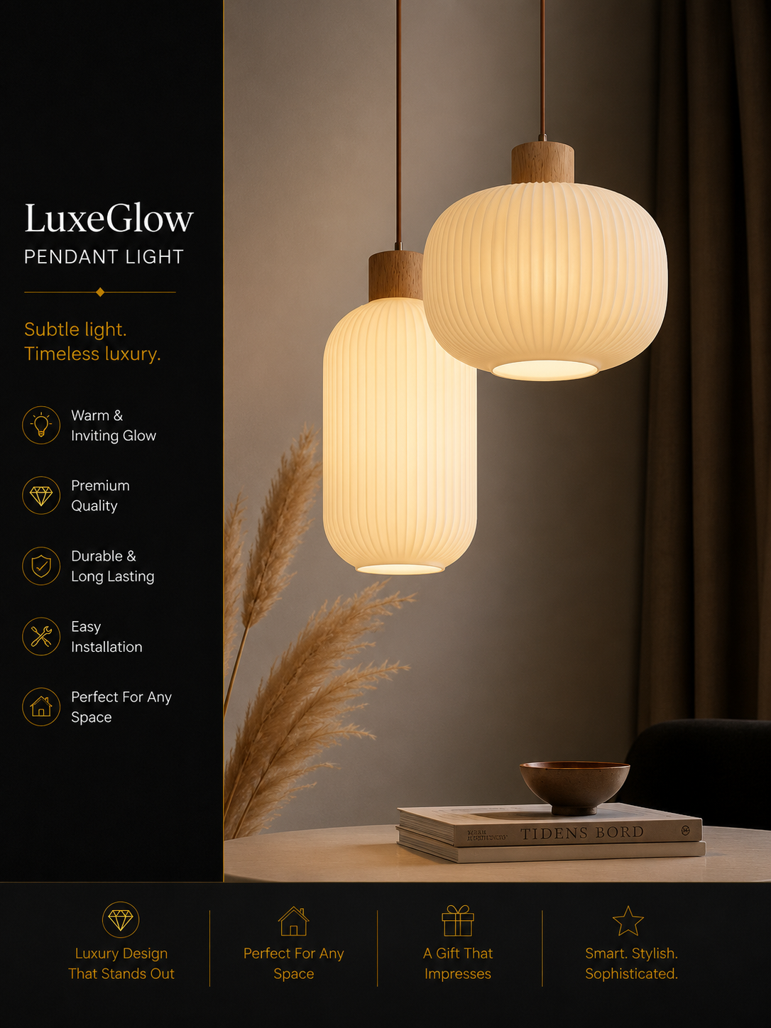 Rosmere Modern Glass Ceiling Light