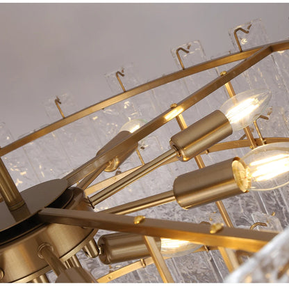 Zynella Rectangular Glass Chandelier