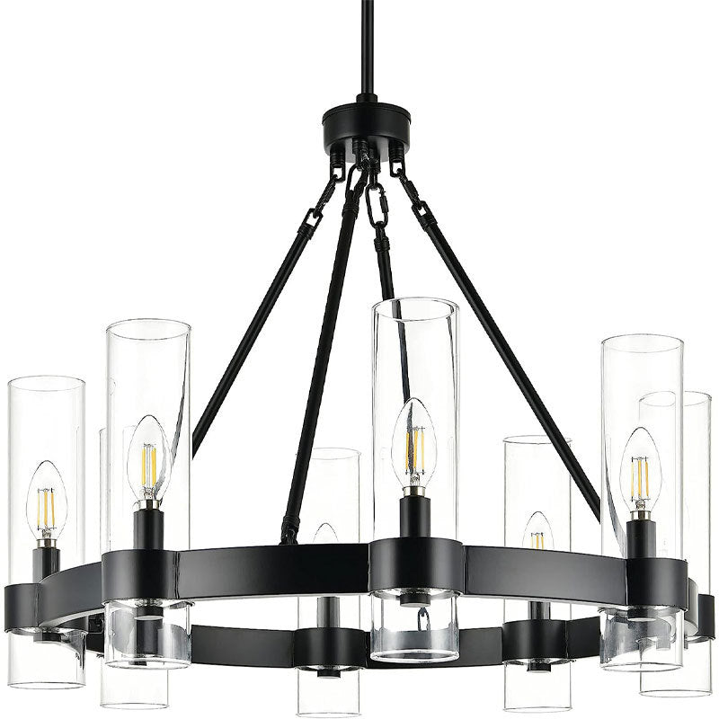 Esme Farmhouse Glass Chandelier Modern  Luxury Marble Base Table Lamp - Zynella