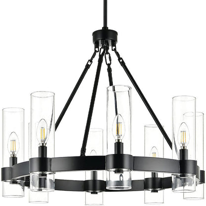 Esme Farmhouse Glass Chandelier Modern  Luxury Marble Base Table Lamp - Zynella