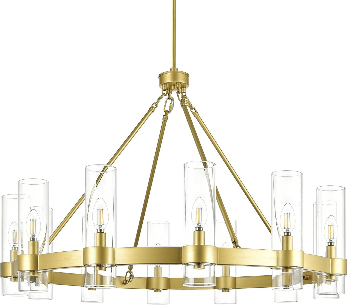 Esme Farmhouse Glass Chandelier Modern  Luxury Marble Base Table Lamp - Zynella