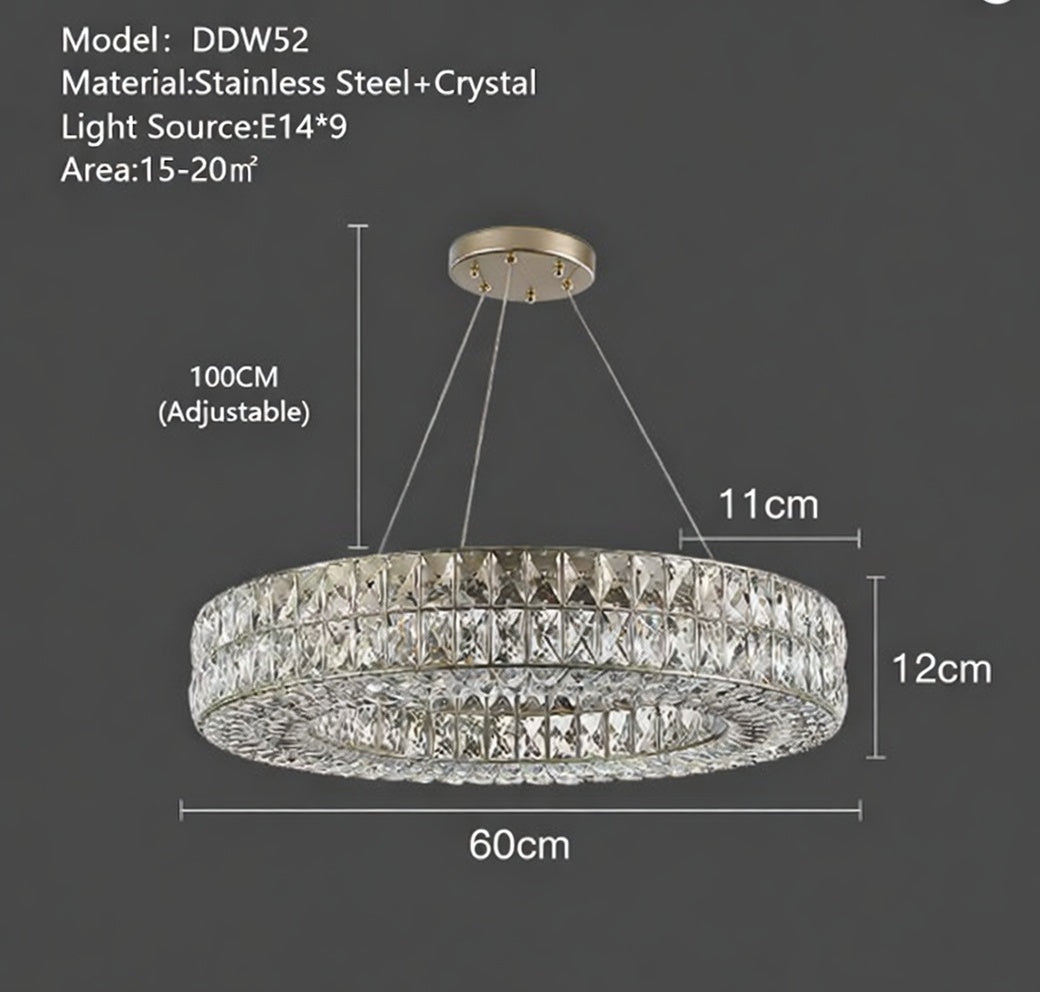 Phoebe Chrome Ring Chandelier