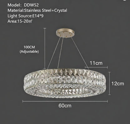 Phoebe Chrome Ring Chandelier