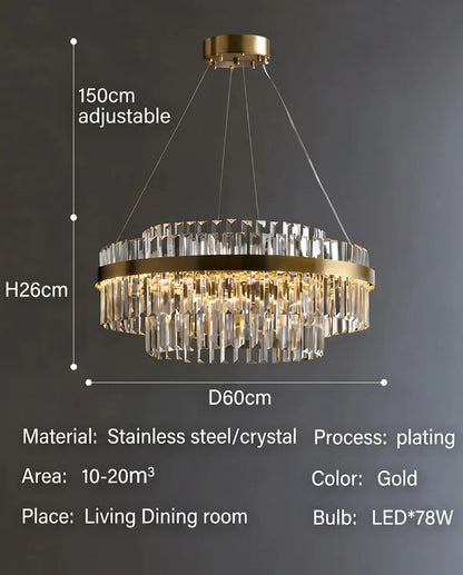 Orion Modern Crystal Chandelier | Zynella Interior