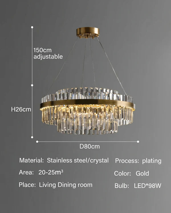 Orion Modern Crystal Chandelier | Zynella Interior