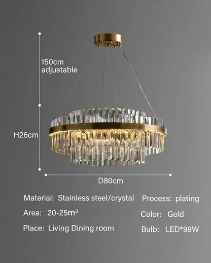 Orion Modern Crystal Chandelier | Zynella Interior