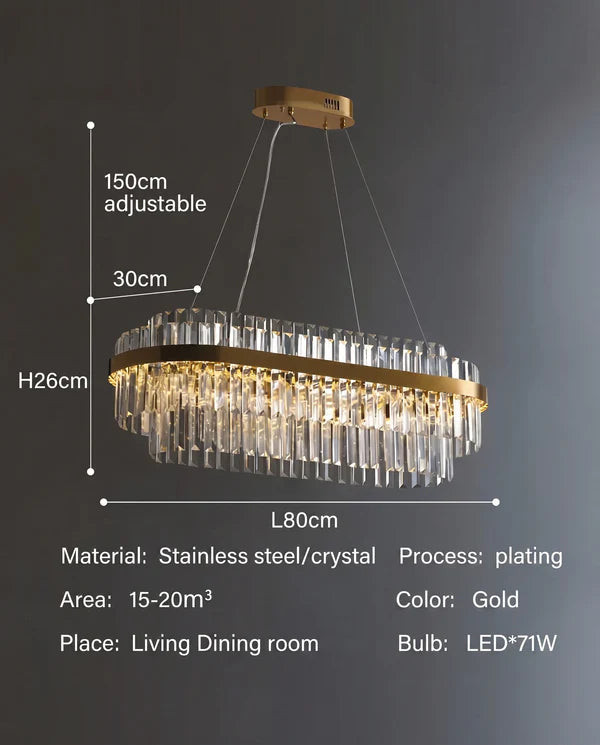 Orion Modern Crystal Chandelier | Zynella Interior