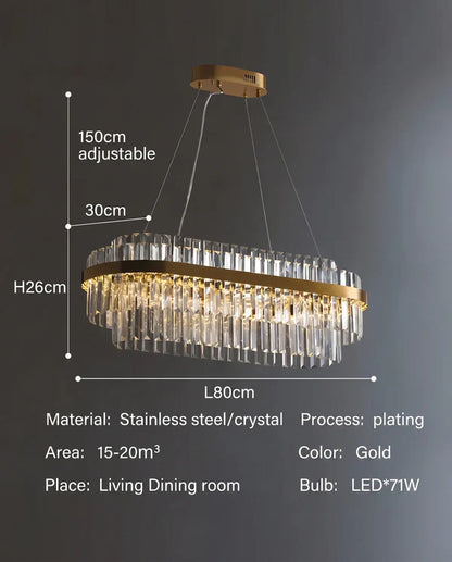 Orion Modern Crystal Chandelier | Zynella Interior