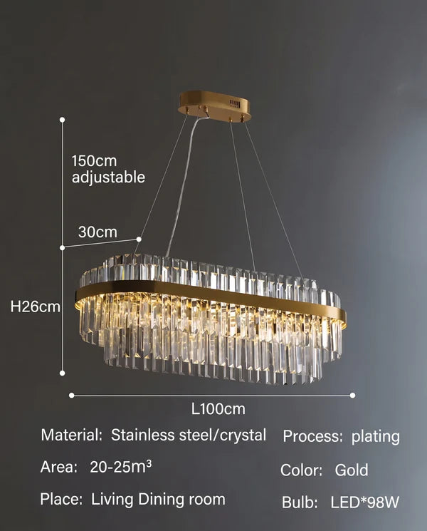 Orion Modern Crystal Chandelier | Zynella Interior