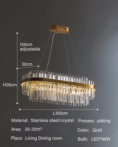 Orion Modern Crystal Chandelier | Zynella Interior