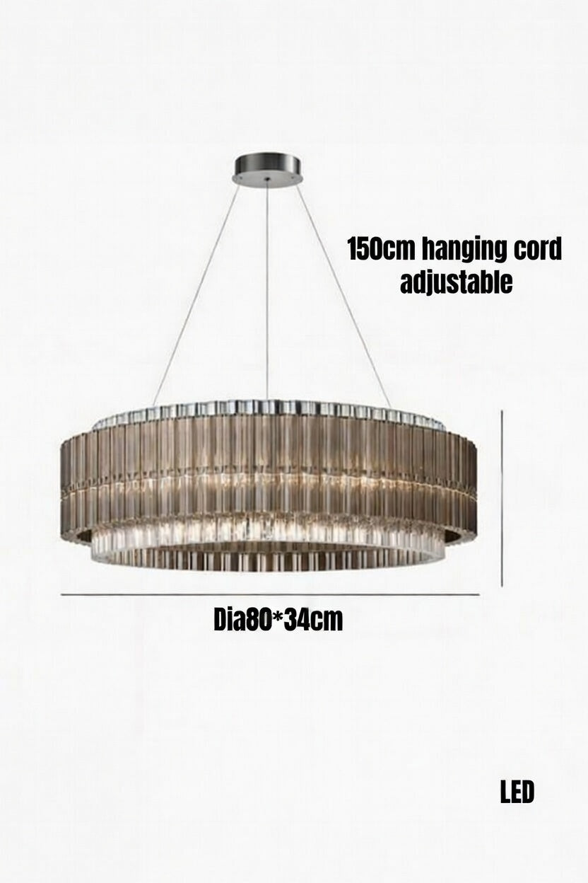 Mia Glass Modern Chandelier