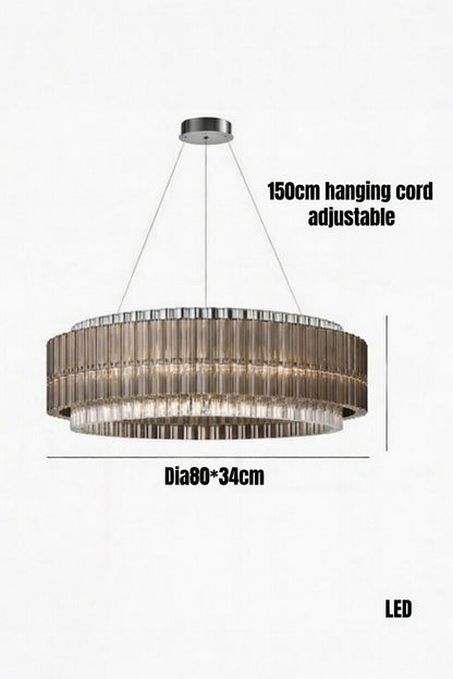 Mia Glass Modern Chandelier