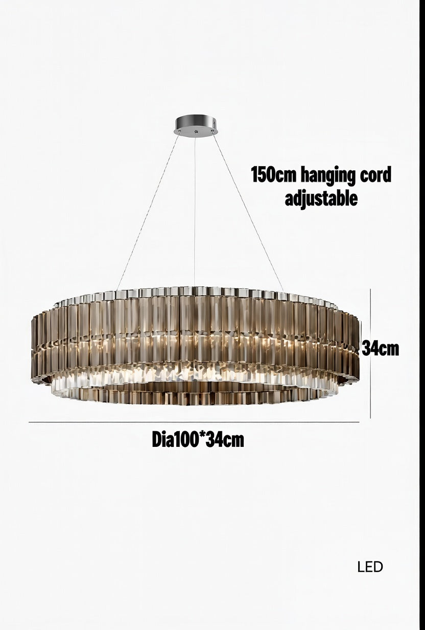 Mia Glass Modern Chandelier