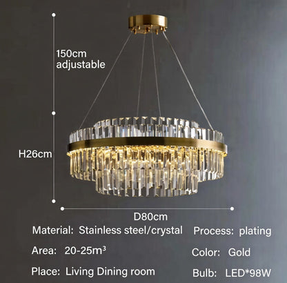 Orion Modern Crystal Chandelier | Zynella Interior