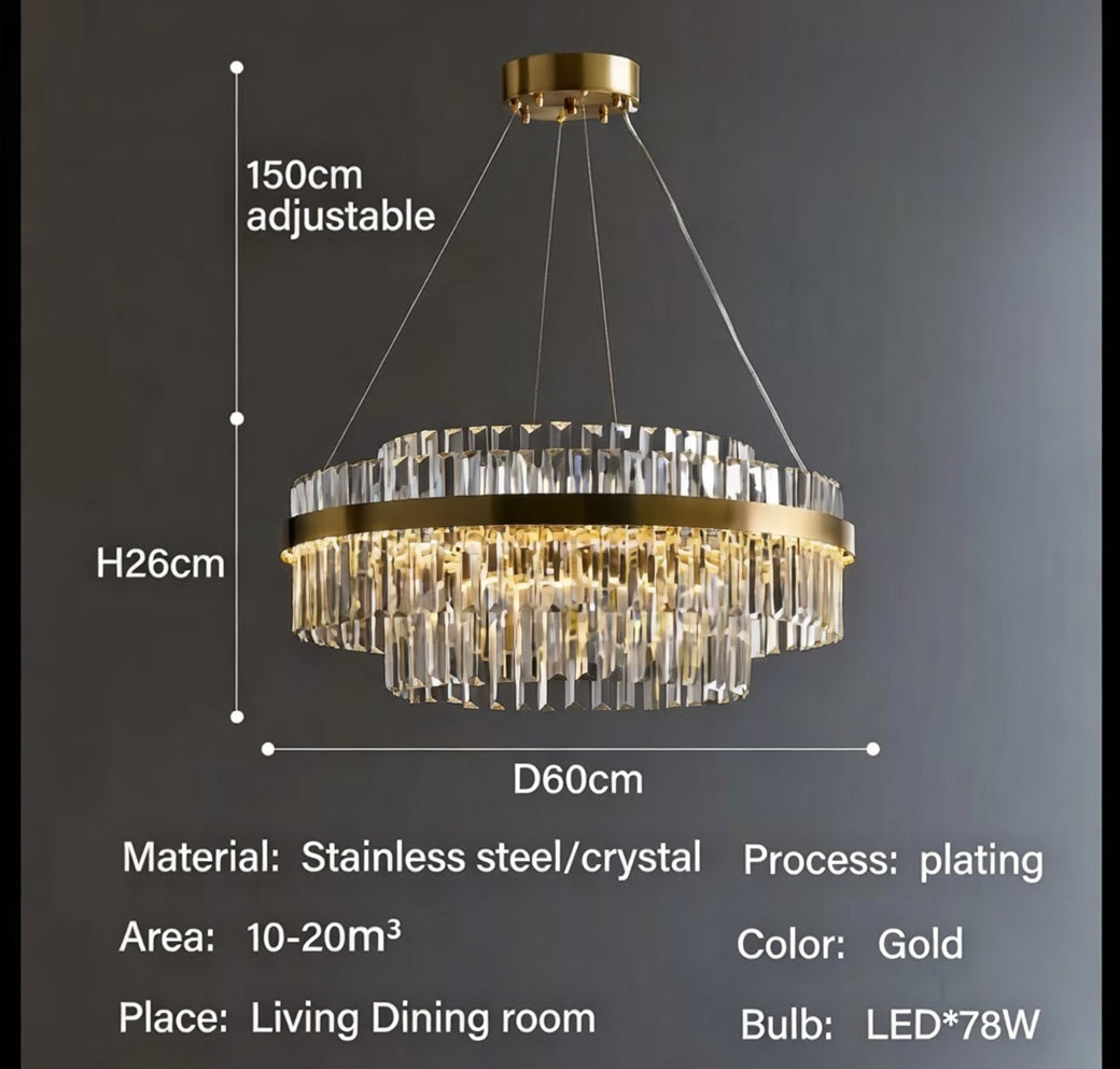 Orion Modern Crystal Chandelier | Zynella Interior