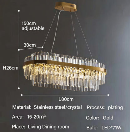 Orion Modern Crystal Chandelier | Zynella Interior