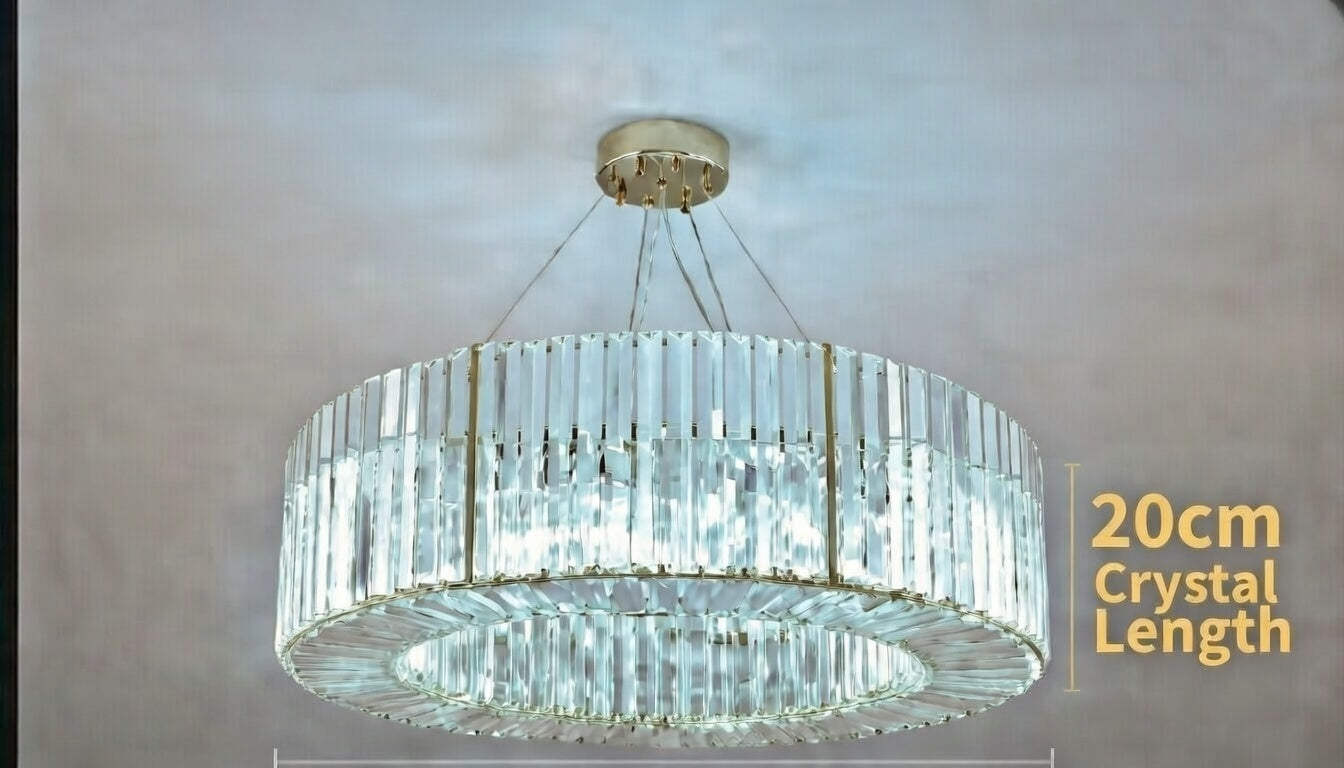 Emperor Chrome Crystal Ring Chandelier