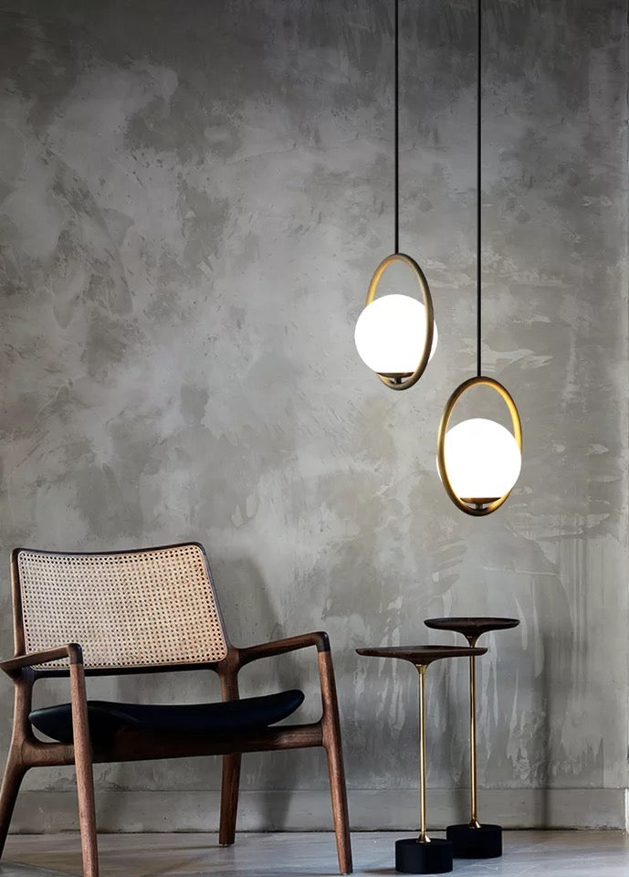 Astrid Scandinavian pendants Modern  Luxury Gold Frame Light Fitting - Zynella