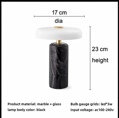 Aurora Elegant Marble Accent Lamp