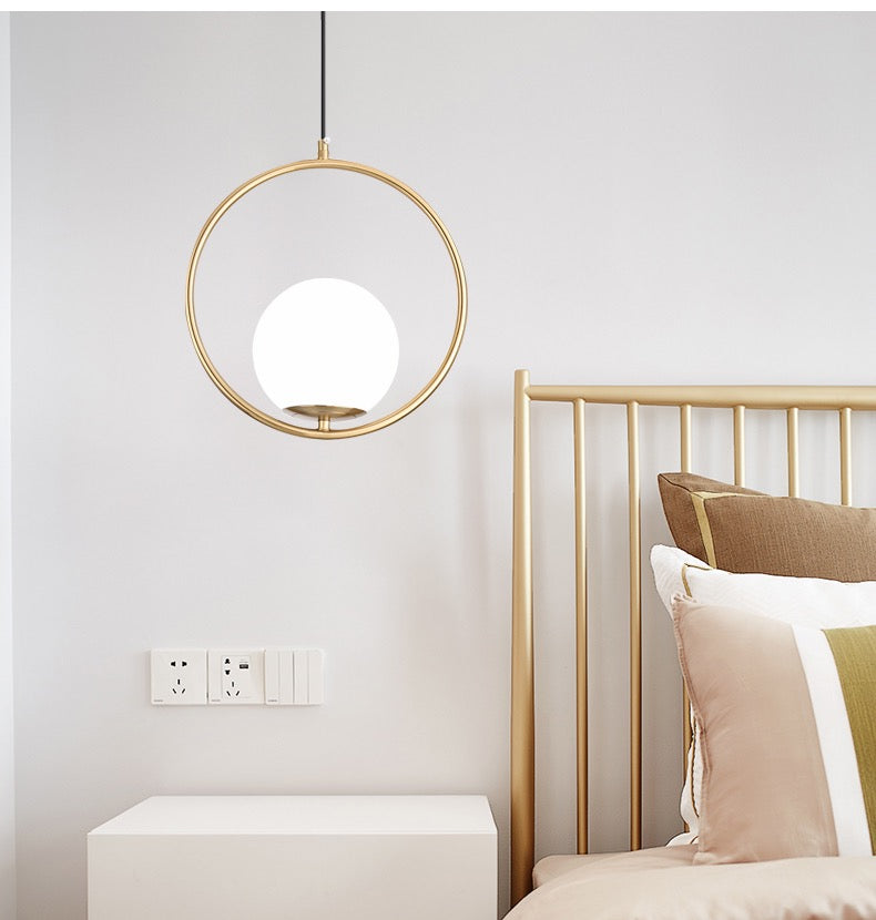 Astrid Scandinavian pendants Modern  Luxury Gold Frame Light Fitting - Zynella