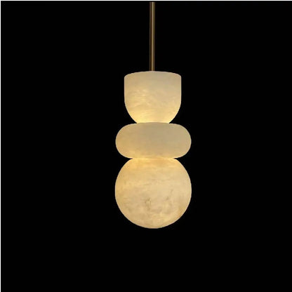 Enzo Marble Pendant Modern  Bohemian Rattan Woven Pendant - Zynella