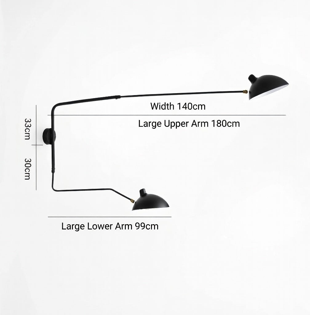 Dual Arc Modern Modern Wall Lamp