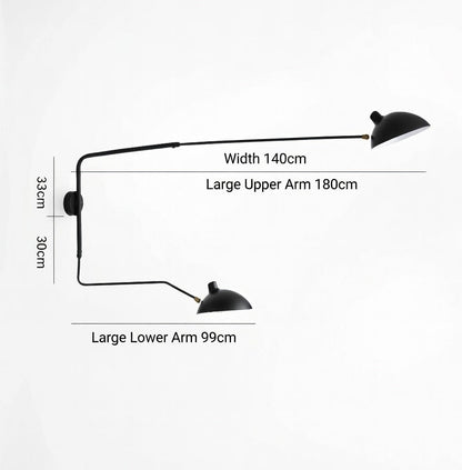 Dual Arc Modern Modern Wall Lamp