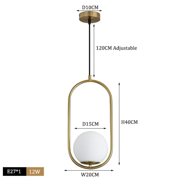 Astrid Scandinavian pendants Modern  Luxury Gold Frame Light Fitting - Zynella