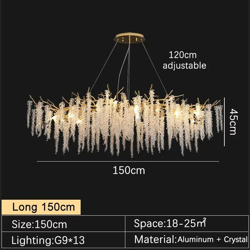 Zynella Tree Branch Crystal Chandelier