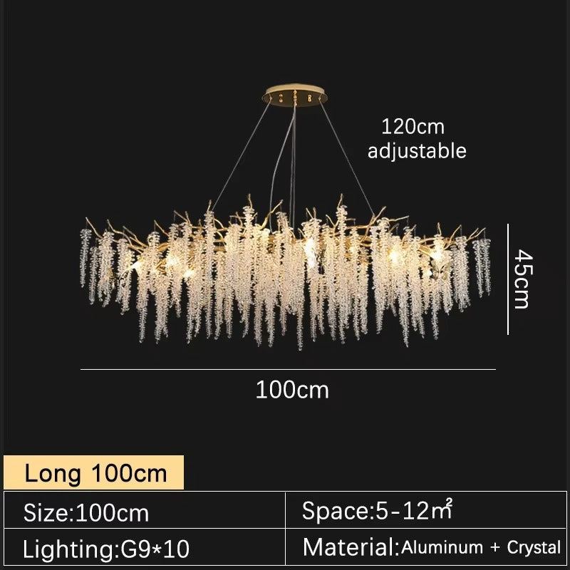 Zynella Tree Branch Crystal Chandelier
