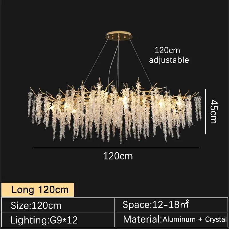 Zynella Tree Branch Crystal Chandelier