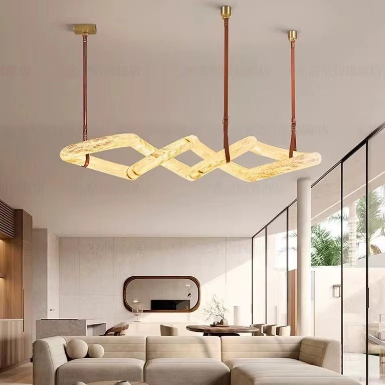 Zynella Alabaster Marble Pendant Chandelier