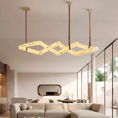 Zynella Alabaster Marble Pendant Chandelier