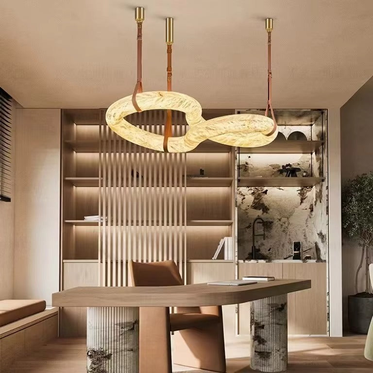 Zynella Alabaster Marble Pendant Chandelier